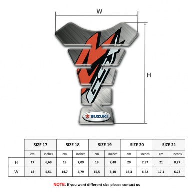 Suzuki Tank Protector Matte Base R Logo Design 