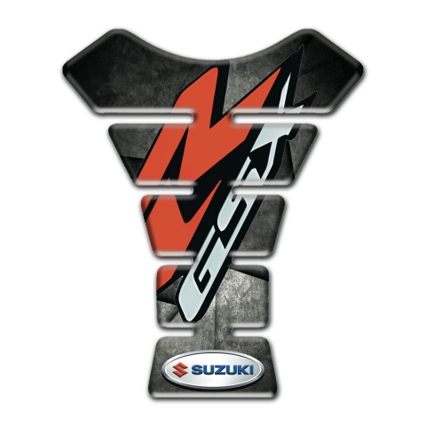 Suzuki Tank Guard Pads Mixed Gray Black base GSX Logo 