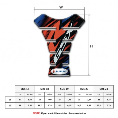 Suzuki Tank Pad Protector Unique Base Style with R Logo 