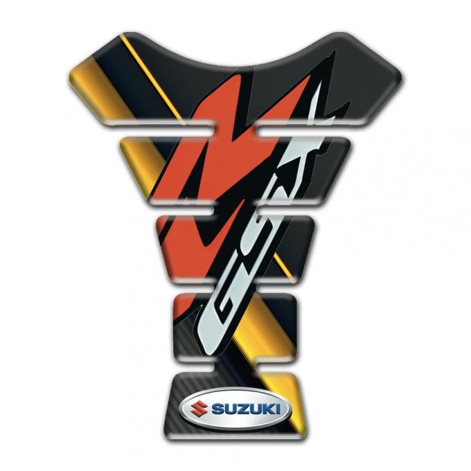 Suzuki Tank Pad Motorbike Diagonal Yellow Tape Design GSX Model 
