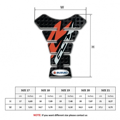 Suzuki Tank Guard Pads Black Perforated Background and Red R Logo 