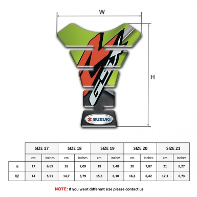 Suzuki GSX Tank Protector with Red R logo Design 