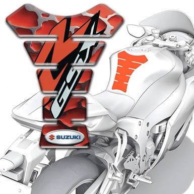 Suzuki Tank Fuse Red Clouds Design GSX Edition 