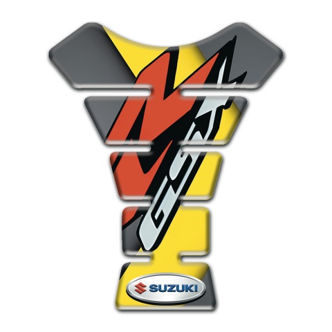 Suzuki Tank Pad Motorbike Gray Yellow Base GSX Style 