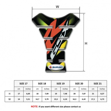 Suzuki Tank Pad Motorbike Anti Slip Sticker GSX Style 