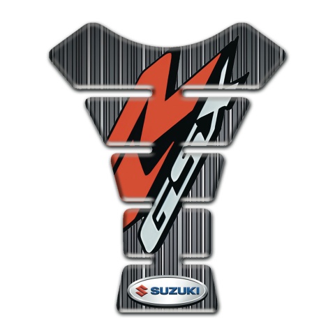 Suzuki Tank Pad Motorbike Gray with White Stripes Base GSX Style 