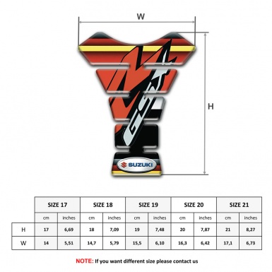 Suzuki GSX Tank Protector High-Quality MNodel with  Red R logo 