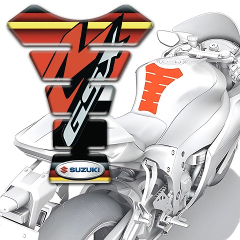 Suzuki GSX Tank Protector High-Quality MNodel with  Red R logo 
