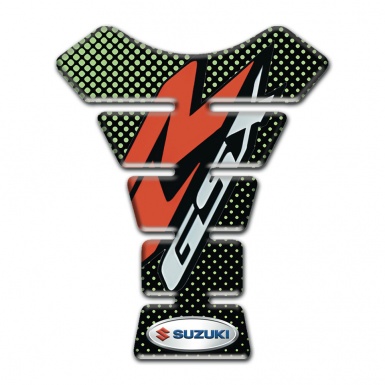 Suzuki Tank Guard Pads Green Dots Style Background GSX edition 