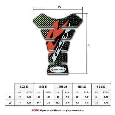 Suzuki Tank Guard Pads Green Dots Style Background GSX edition 