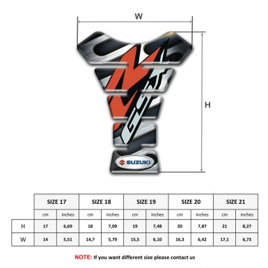 Suzuki Tank Pad Motorbike Stylish Vision Gsx Edition 
