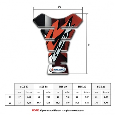 Suzuki GSX Tank Protector with Red R Logo 