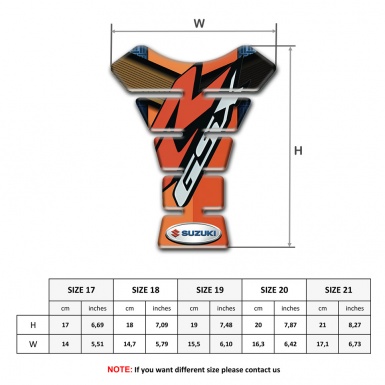 Suzuki Tank Pad Protector Stylish Colorful Model with R logo