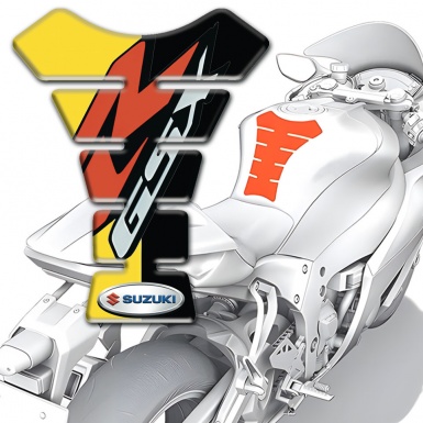 Suzuki Tank Protector Yellow Black Halves Design GSX Edition 