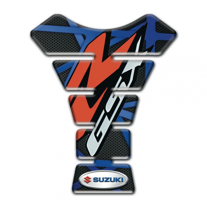 Suzuki Tank Protector Black with Blue Patterns Base GSX Edition 