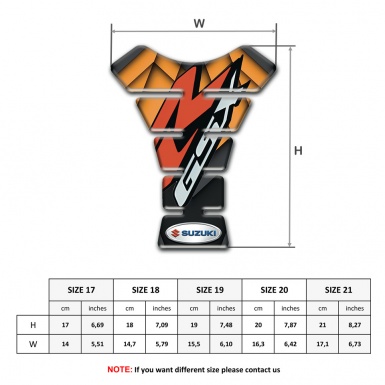 Suzuki Tank Fuse Orange Black Style GSX Edition 