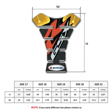 Suzuki Tank Pad Motorbike Motorcycle Silicone Sticker Stylish Design 