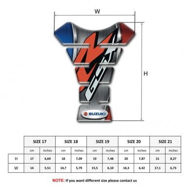 Suzuki GSX Style Tank Fuse Silicone Sticker 