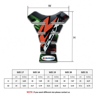 Suzuki Tank Pad Protector GSX Style Unique Base Design 