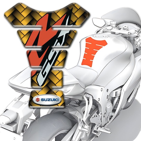 Suzuki Tank Protector Yellow Mosaic Base GSX Edition