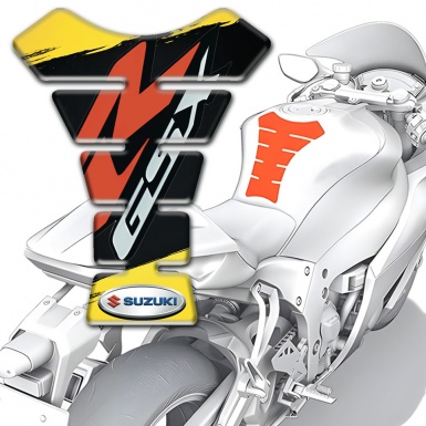 Suzuki Tank Protector Black Yellow Painting GSX Edition 