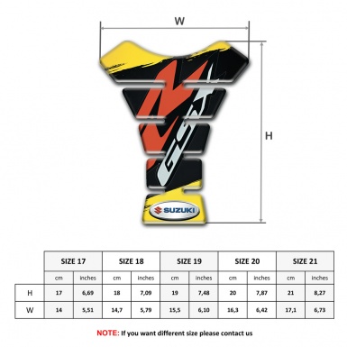 Suzuki Tank Protector Black Yellow Painting GSX Edition 