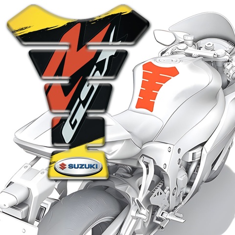 Suzuki Tank Protector Black Yellow Painting GSX Edition 