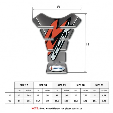 Suzuki Tank Guard Pads Gray Base with White pattern Design GSX Style 