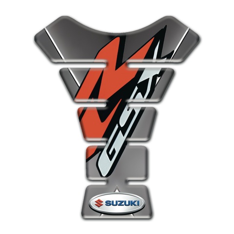 Suzuki Tank Guard Pads Gray Base with White pattern Design GSX Style 