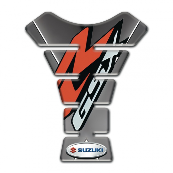 Suzuki Tank Guard Pads Gray Base with White pattern Design GSX Style 