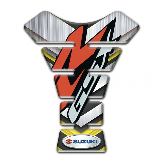 Suzuki Tank Pad Protector Silver Yellow Decoration GSX Style 