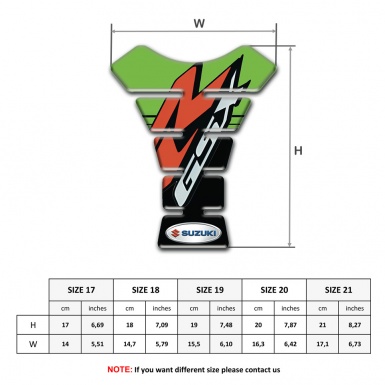 Suzuki Tank Guard Pads Fresh Green with Black Colors Design 