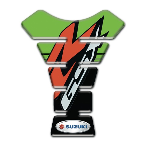 Suzuki Tank Guard Pads Fresh Green with Black Colors Design 