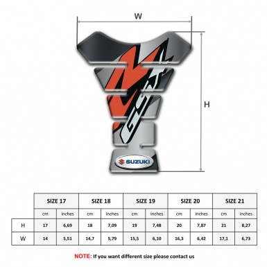 Suzuki Tank Fuse Gray Diagonal Patterns Design GSX Style 