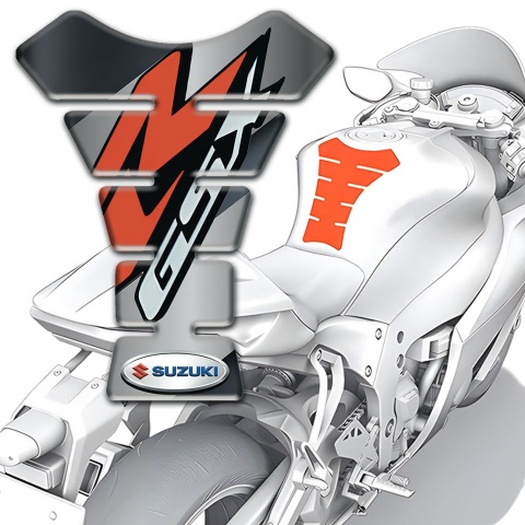 Suzuki Tank Fuse Gray Diagonal Patterns Design GSX Style 