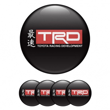 Toyota TRD Racing Development Logo Silicone Stickers Black Base Custom