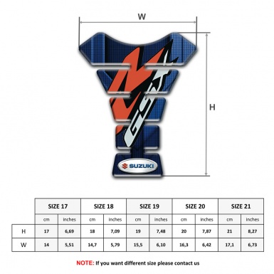 Suzuki Tank Guard Pads Blue Base GSX Style 