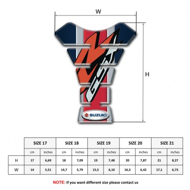Suzuki Tank Pad Motorbike Motorcycle GSX Style High End Model 