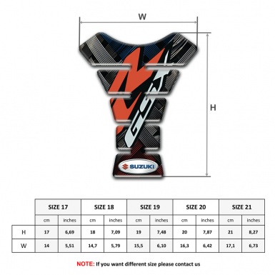 Suzuki Tank Fuse Crossed Belts Style GSX Model 