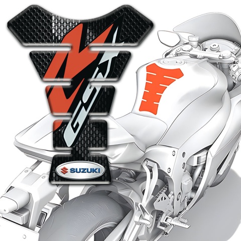Suzuki Tank Pad Motorbike Black Gray Background print 
