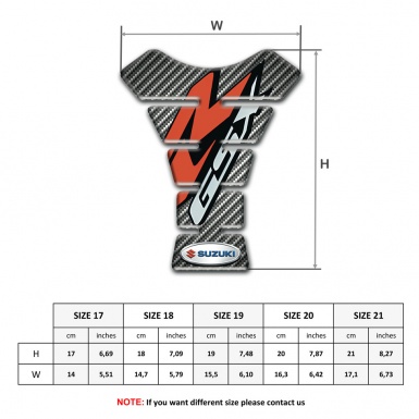 Suzuki Tank Pad Motorbike Carbon Print 