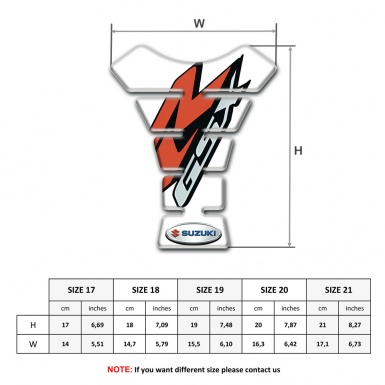 Suzuki Tank Protector White Style GSX Edition 