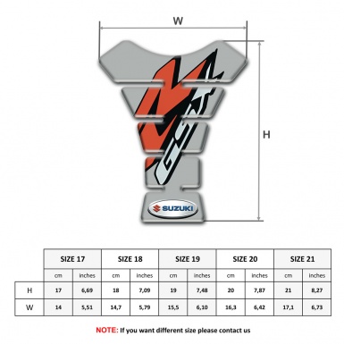Suzuki Tank Protector Gray Style GSX edition 