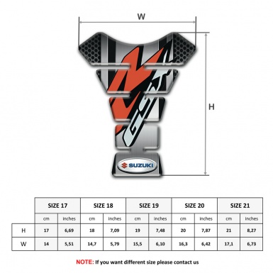 Suzuki Tank Protector Metal Central Panel Style GSX Edition 
