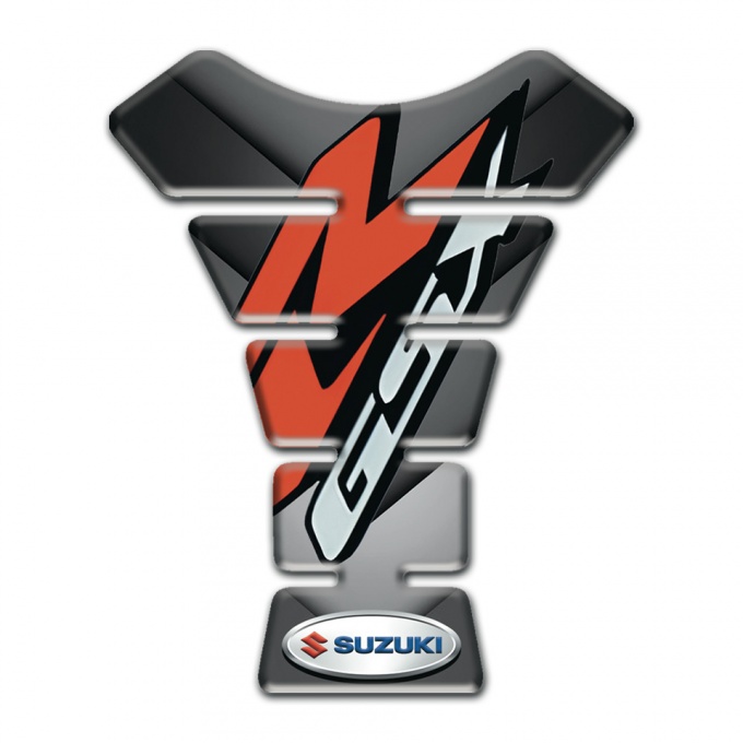 Suzuki Tank Guard Pads Gray Nuances V Shape Details Design 