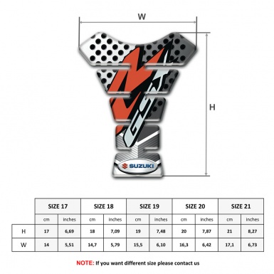 Suzuki Tank Pad Protector Perforated Effect Model 