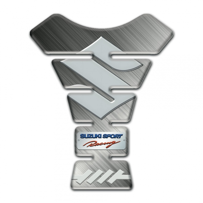 Suzuki Tank Protector Matte base with Gray Big Logo 