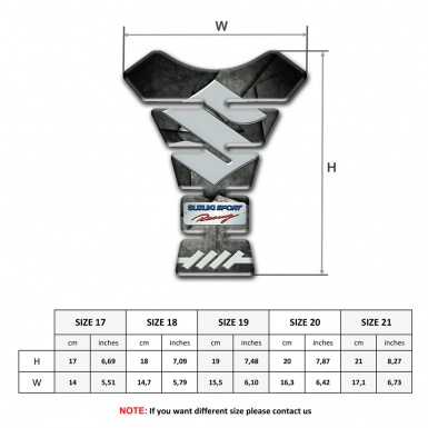 Suzuki Tank Guard Pads Mixed Gray Black Base Racing Style Model 