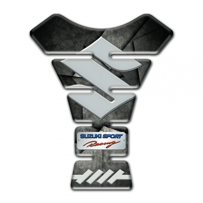 Suzuki Tank Guard Pads Mixed Gray Black Base Racing Style Model 