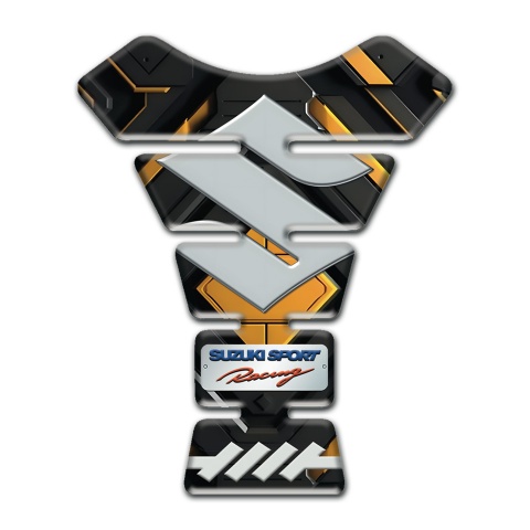 Suzuki Tank Protector Yellow Rhombus Design Sport Racing Style 